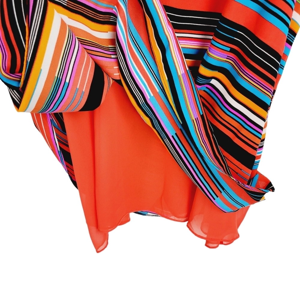 ❤️ Vince Camuto striped multicolored dress size L - Picture 12 of 14